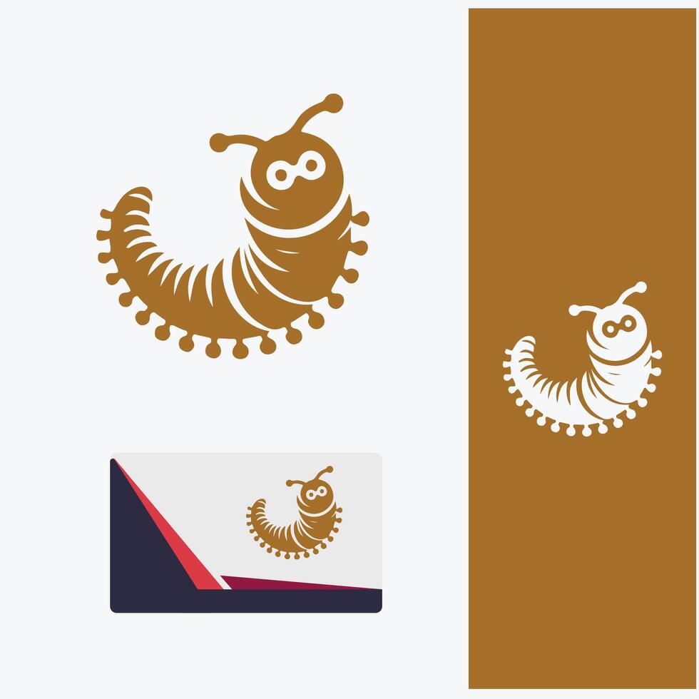 Quiet Crawl caterpillar logo vector