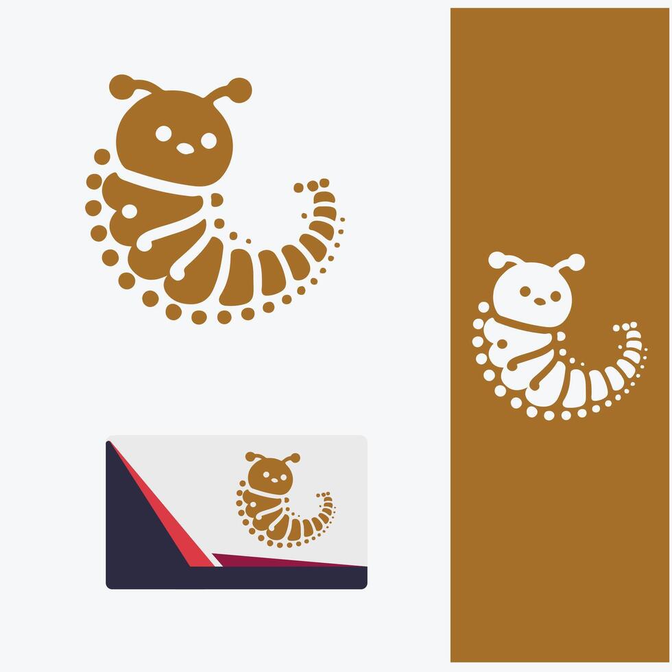 Quiet Crawl caterpillar logo vector