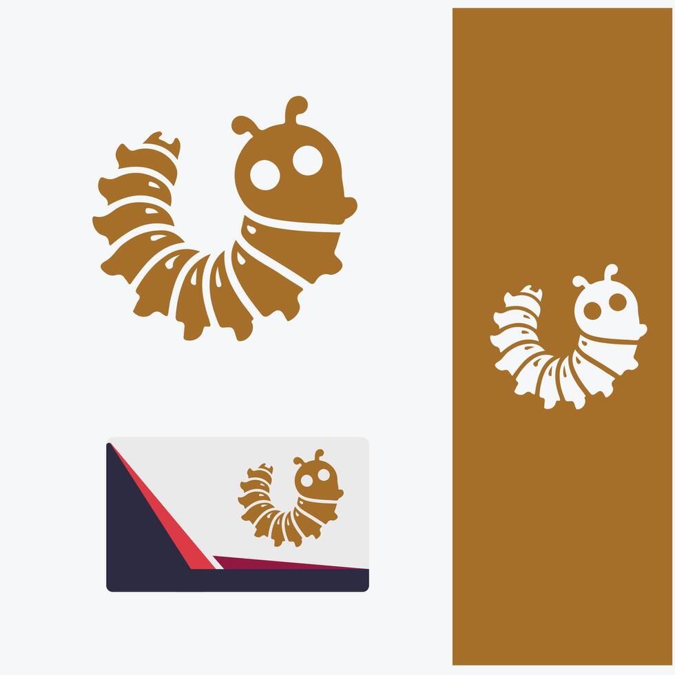 Flutter Caterpillar logo vector