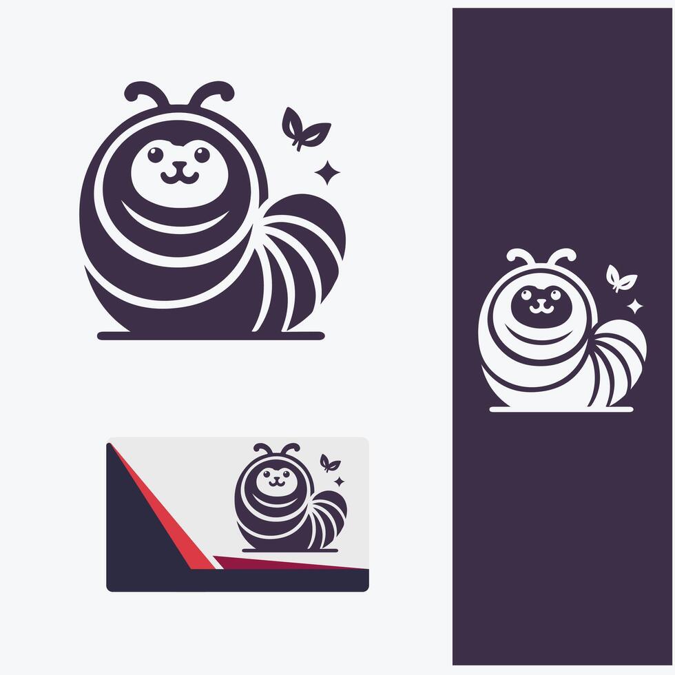 Flutter Caterpillar logo vector
