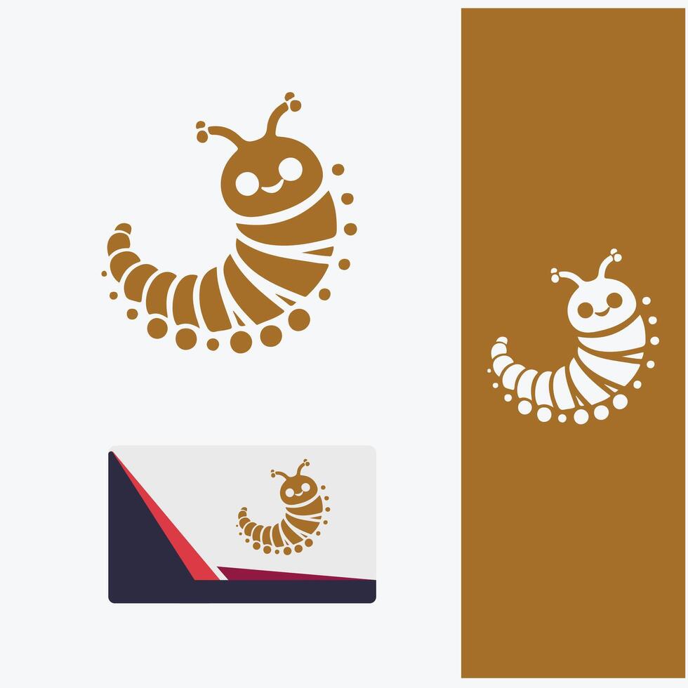 The Wiggly Journey caterpillar logo vector