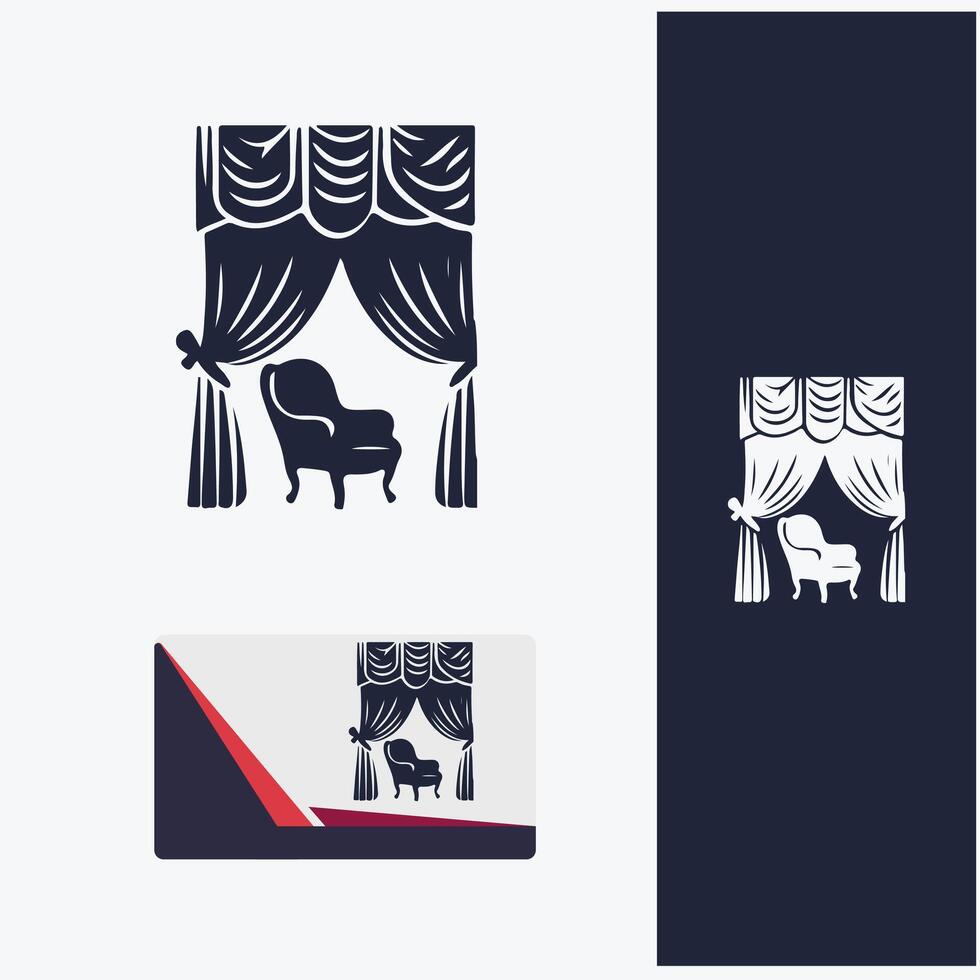 Dreamy Drapes curtains logo vector