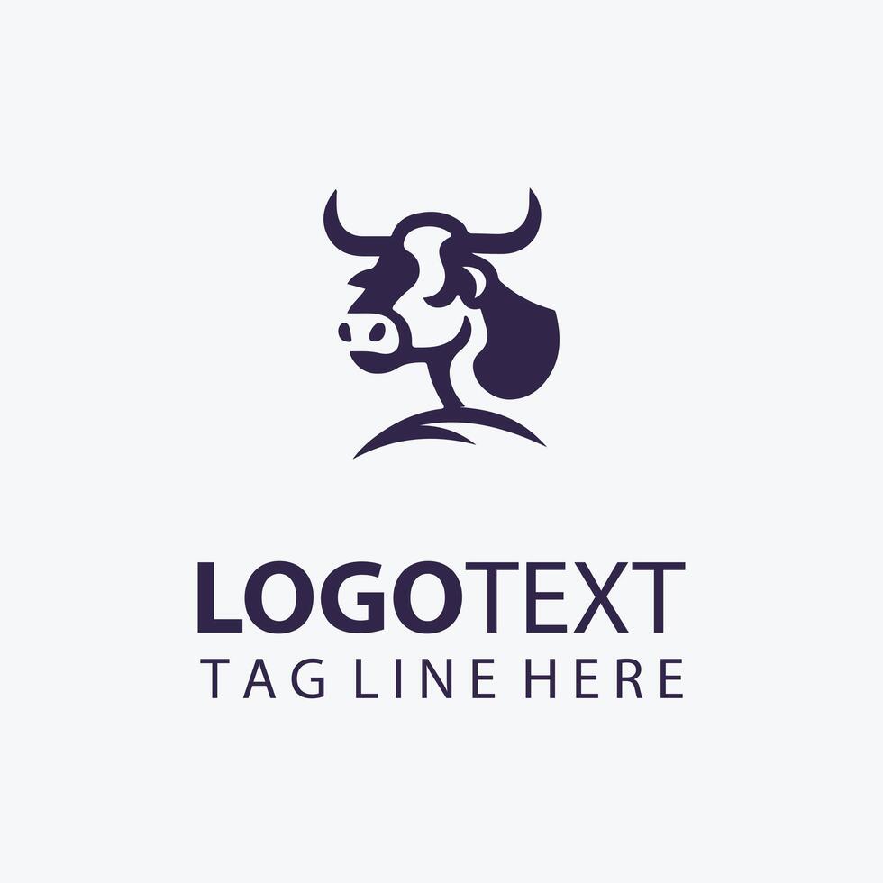 Whole some Herd Cow Logo vector