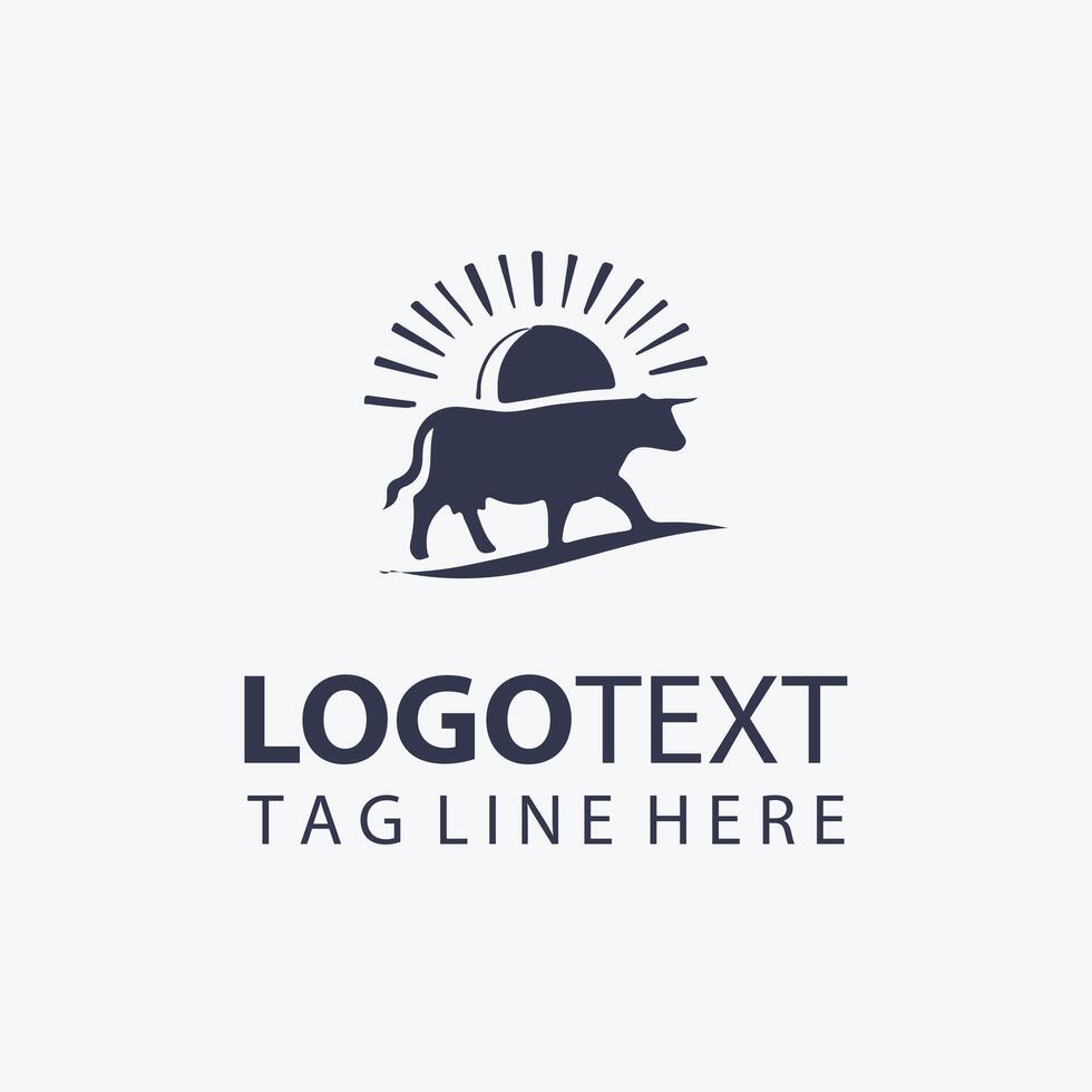 Moo Magic Cow Logo vector