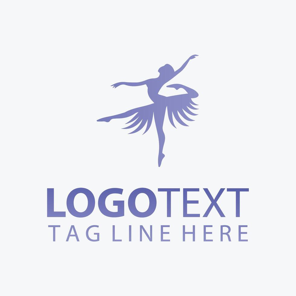 Energetic Flow dancer logo vector