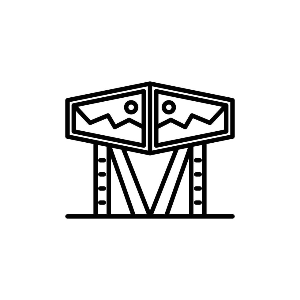Billboard icon outline vector