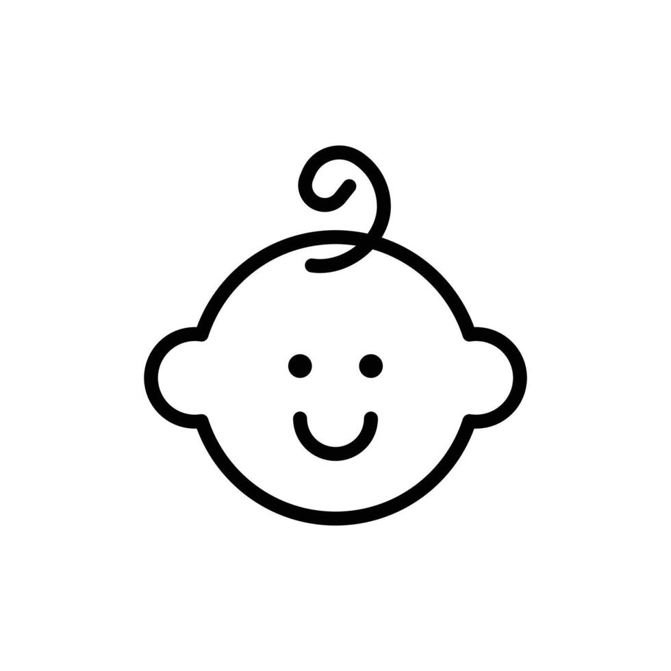 Baby icon outline vector