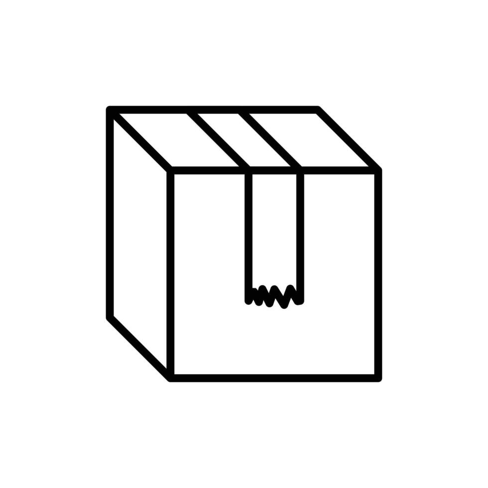 Boxes icon Black and white outline vector
