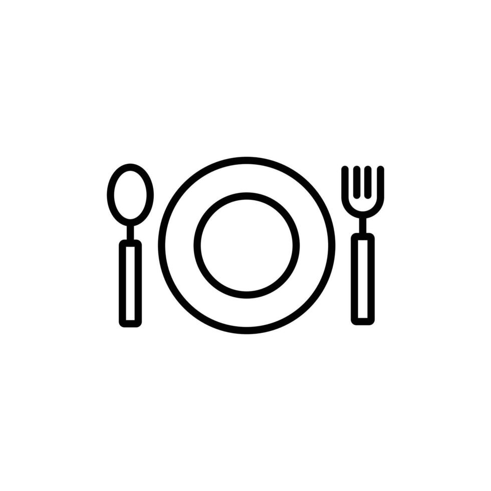 Canteen icon outline vector