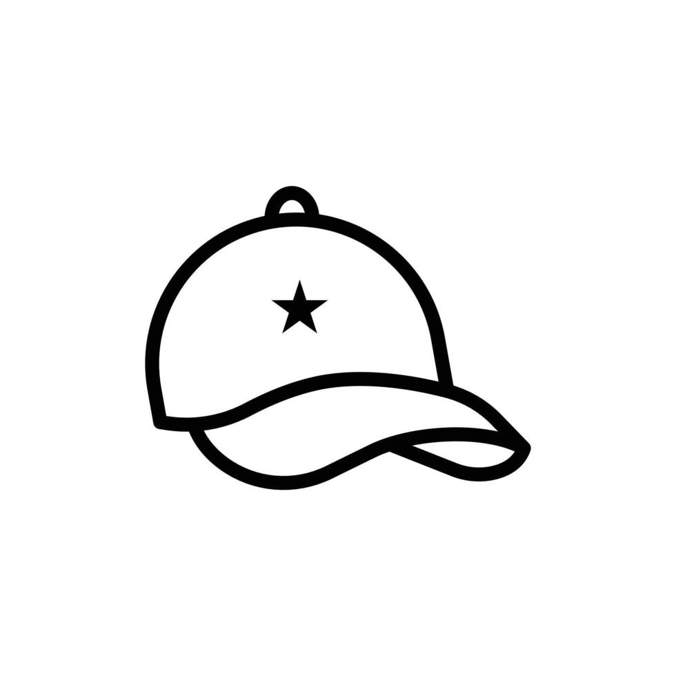 Cap icon outline vector