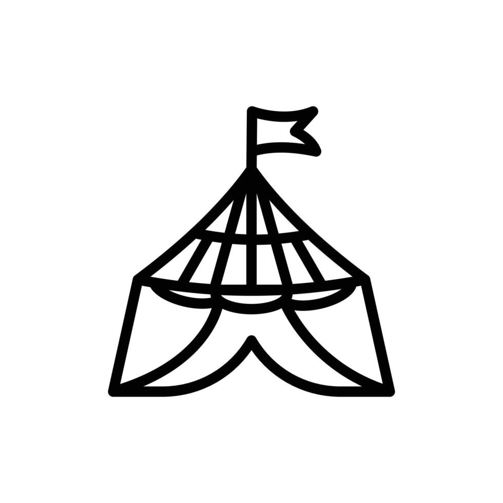 Circus tent icon vector