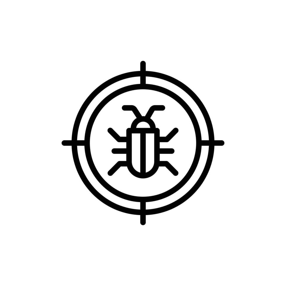 Debug icon outline vector