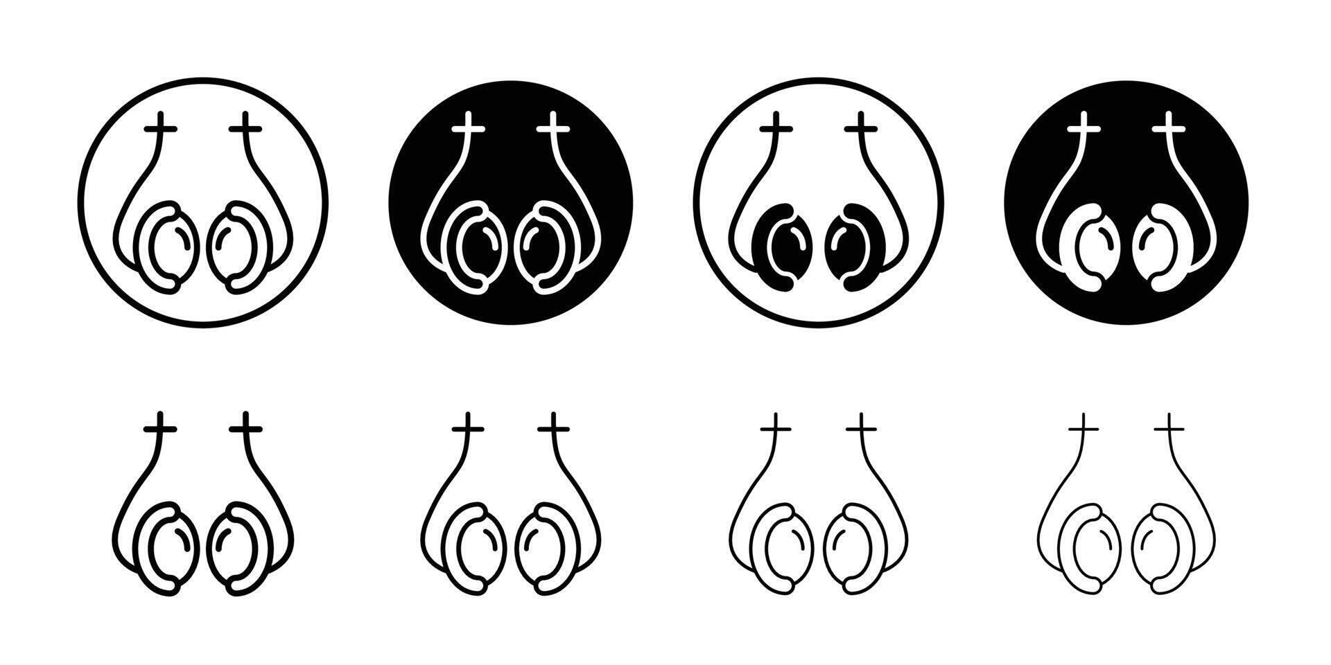 Vasectomy icon Black and white outline vector