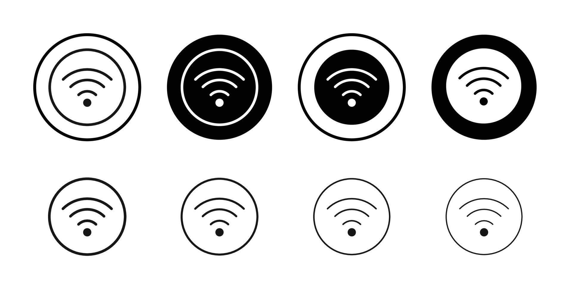 Wifi icon Black and white outline vector