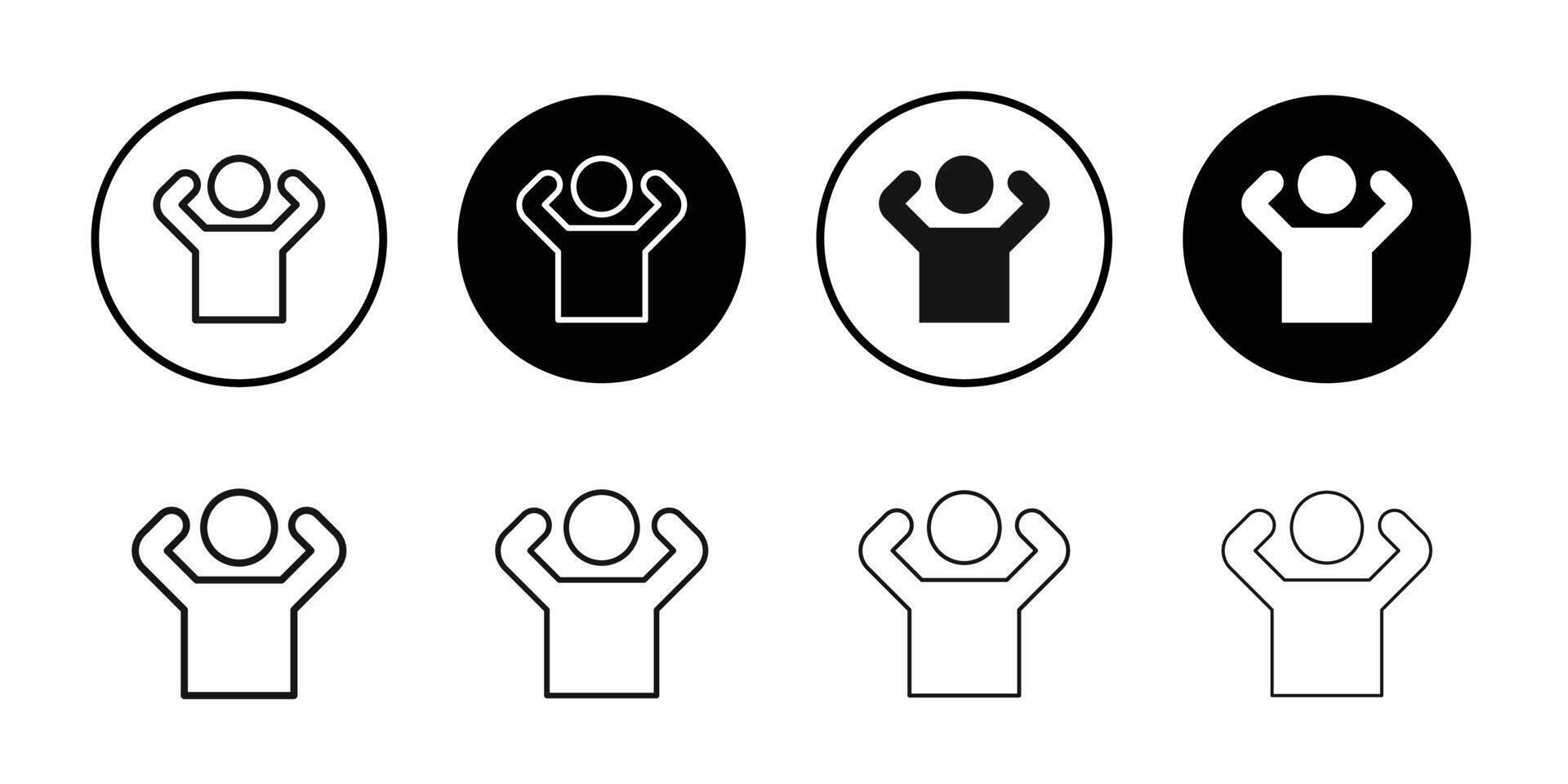 Anxiety icon logo sign set outline vector