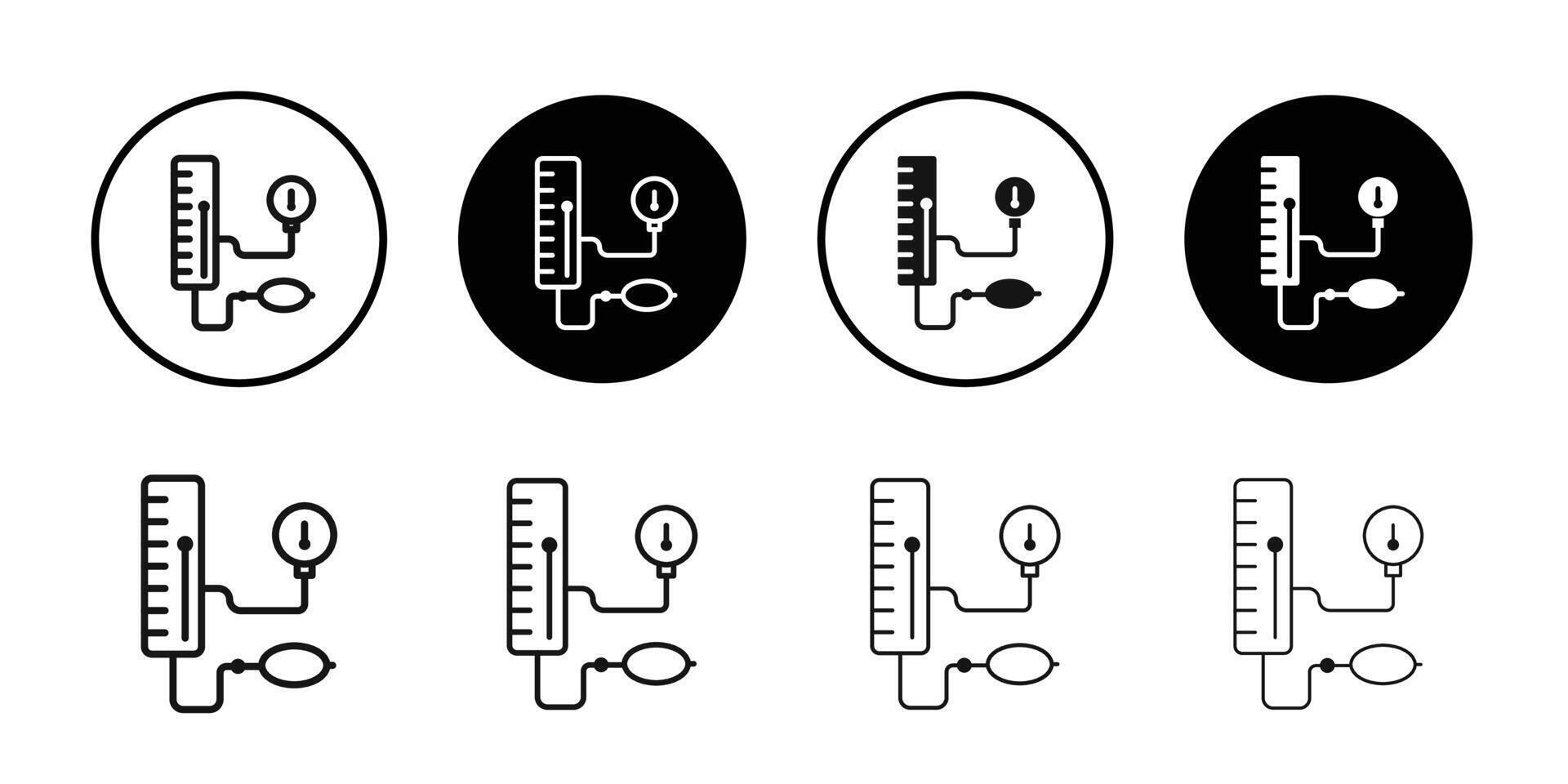 Bp checking machine icon logo sign set outline vector
