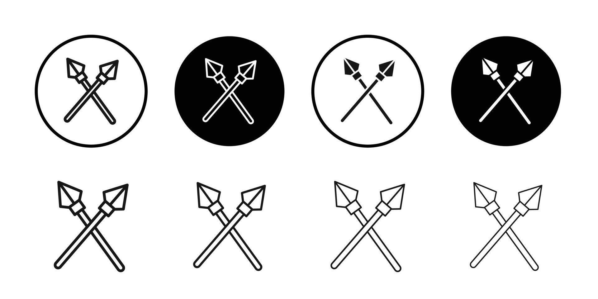 lance icon logo sign set outline vector