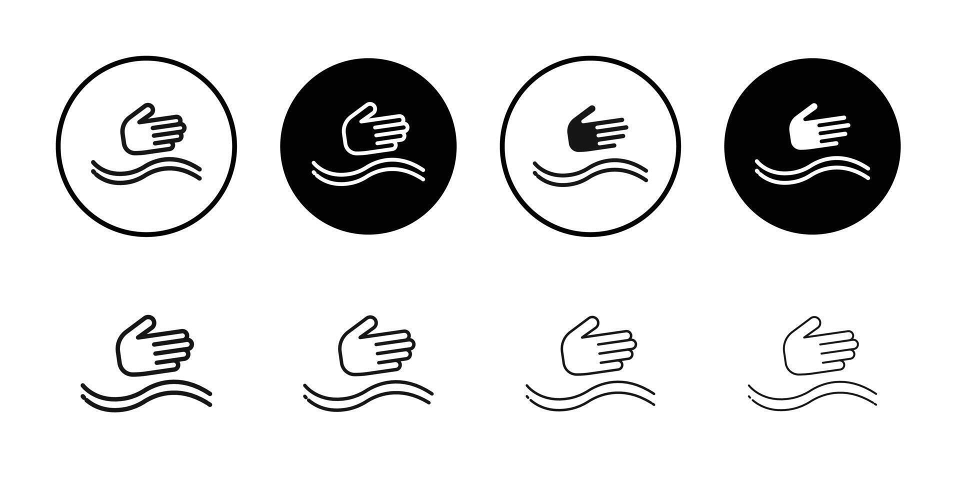 physiotherapy icon logo sign set outline vector