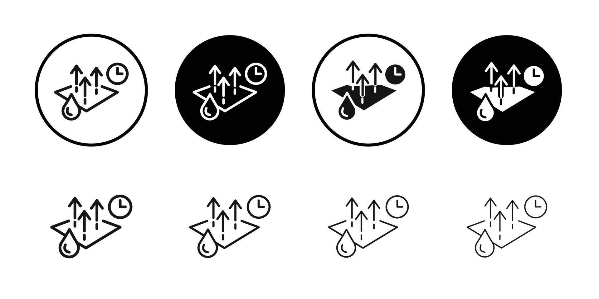 quick dry icon logo sign set outline vector