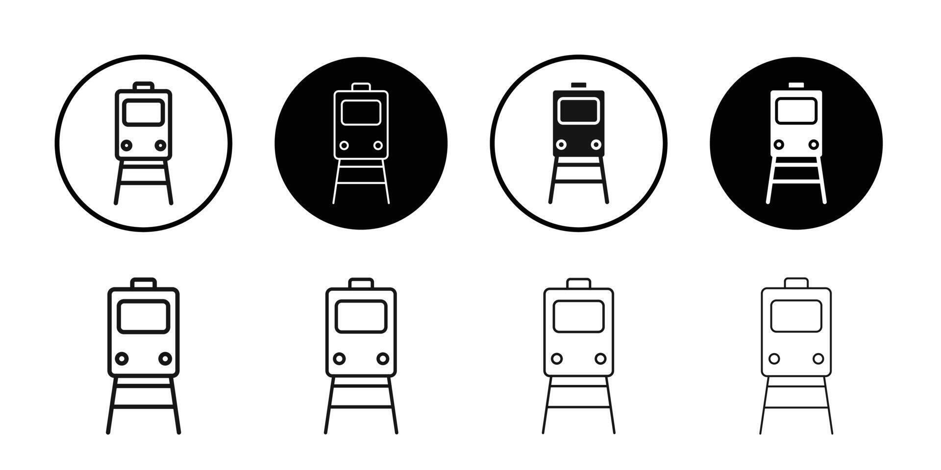 subway icon logo sign set outline vector