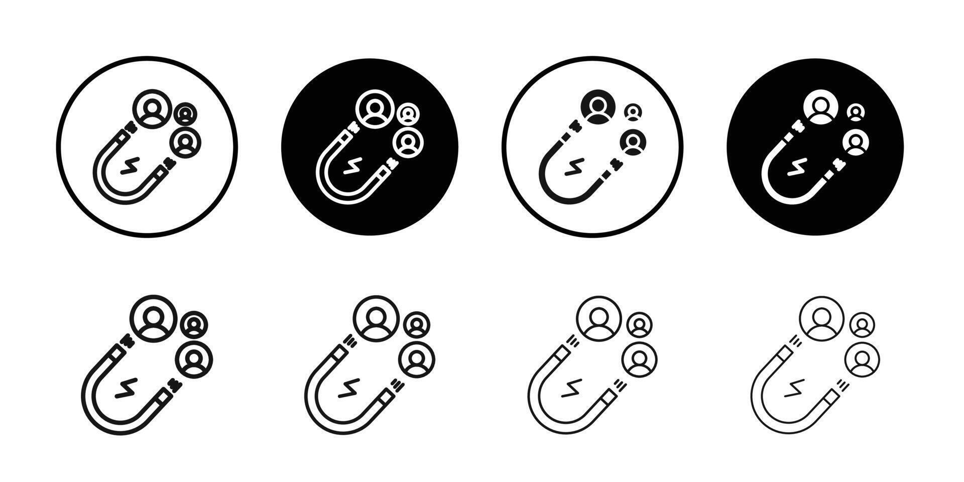 User Engagement icon logo sign set outline vector