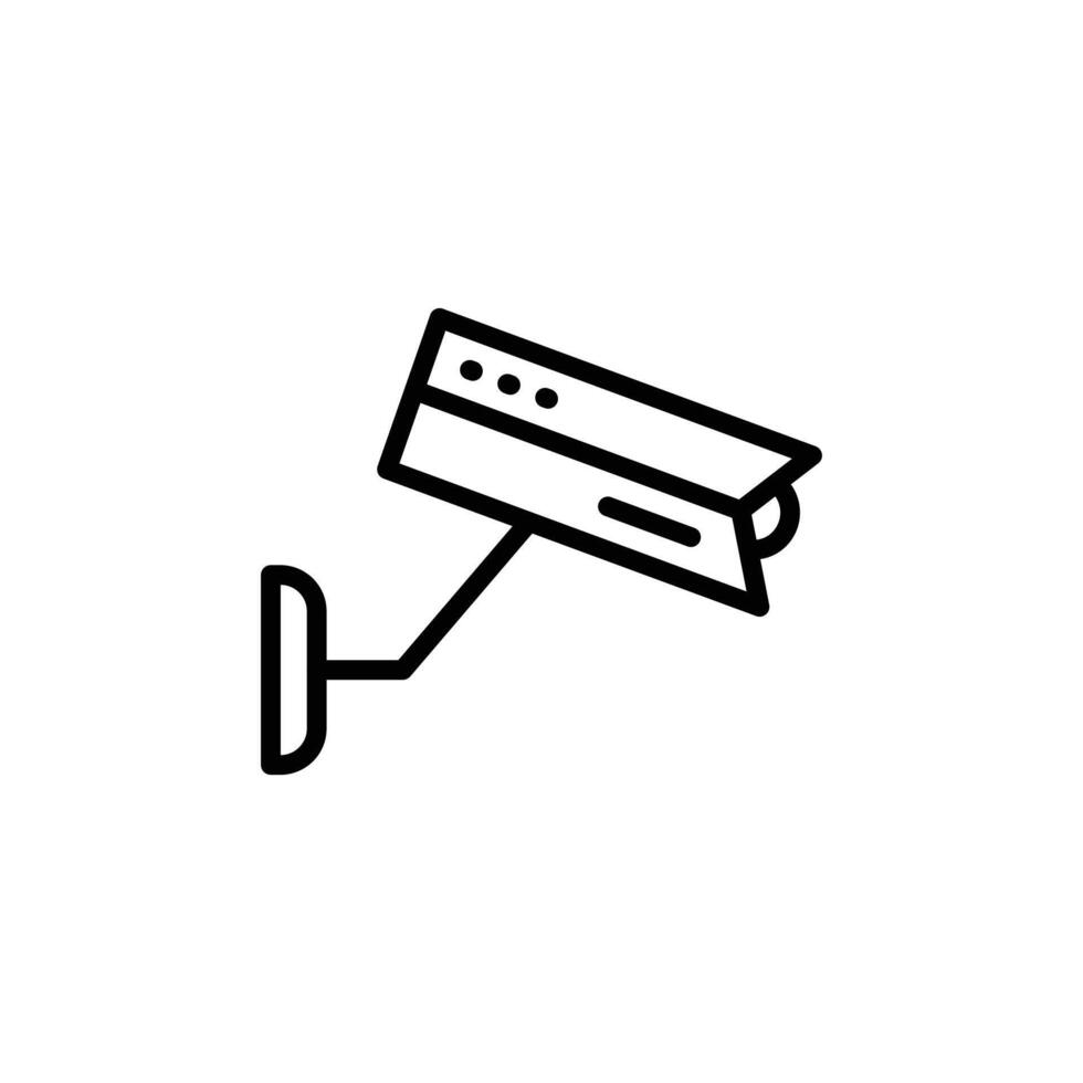 CCTV camera icon Black and white outline vector