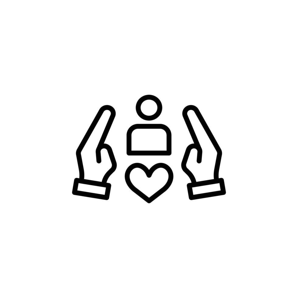 Customer care icon Black and white outline vector
