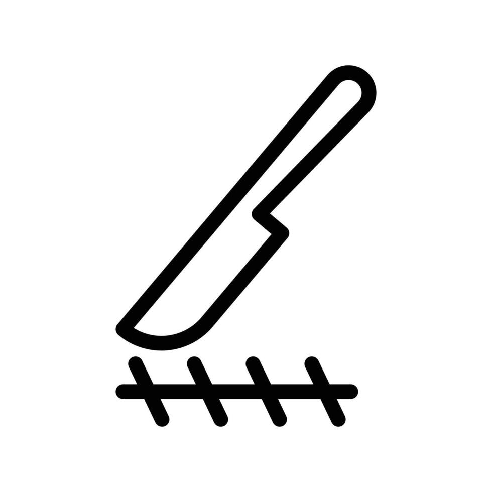 surgery icon Black and white outline vector
