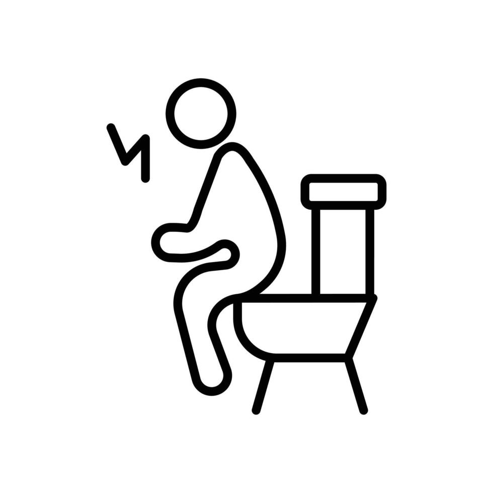 Diarrhea icon logo sign set outline vector