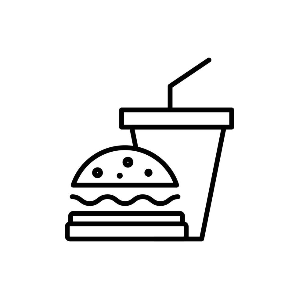 Fast food icon vector