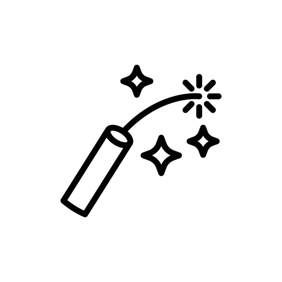 firecracker icon logo sign set outline vector