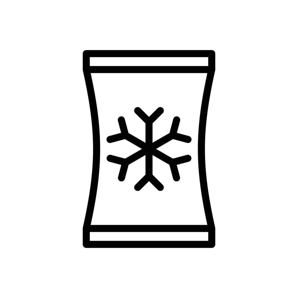 Frozen food bag icon vector