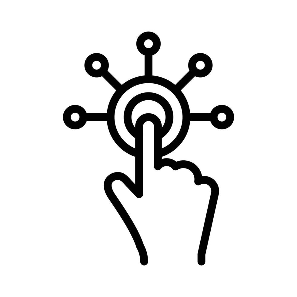 Interaction icon logo sign set outline vector