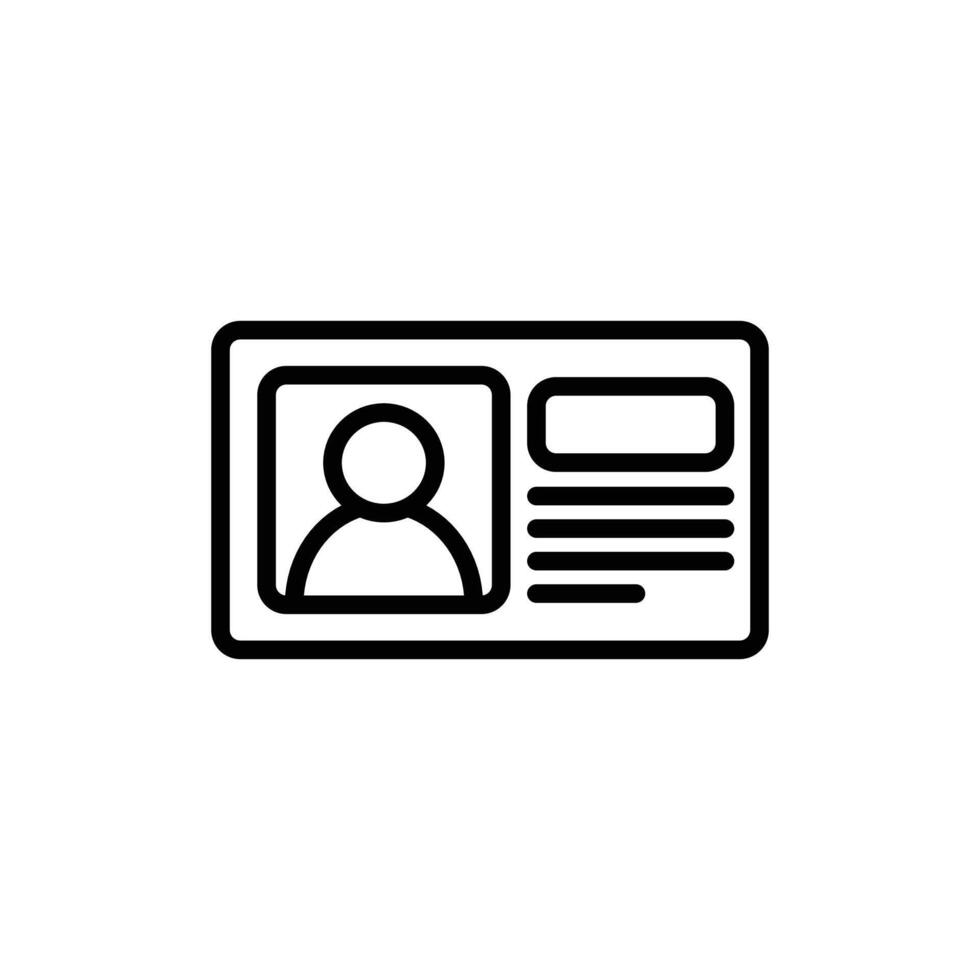 Id card icon vector