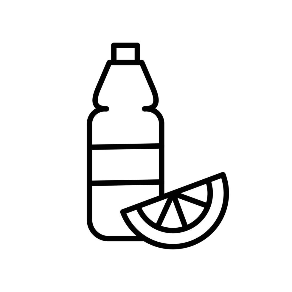 Juice bottle icon vector