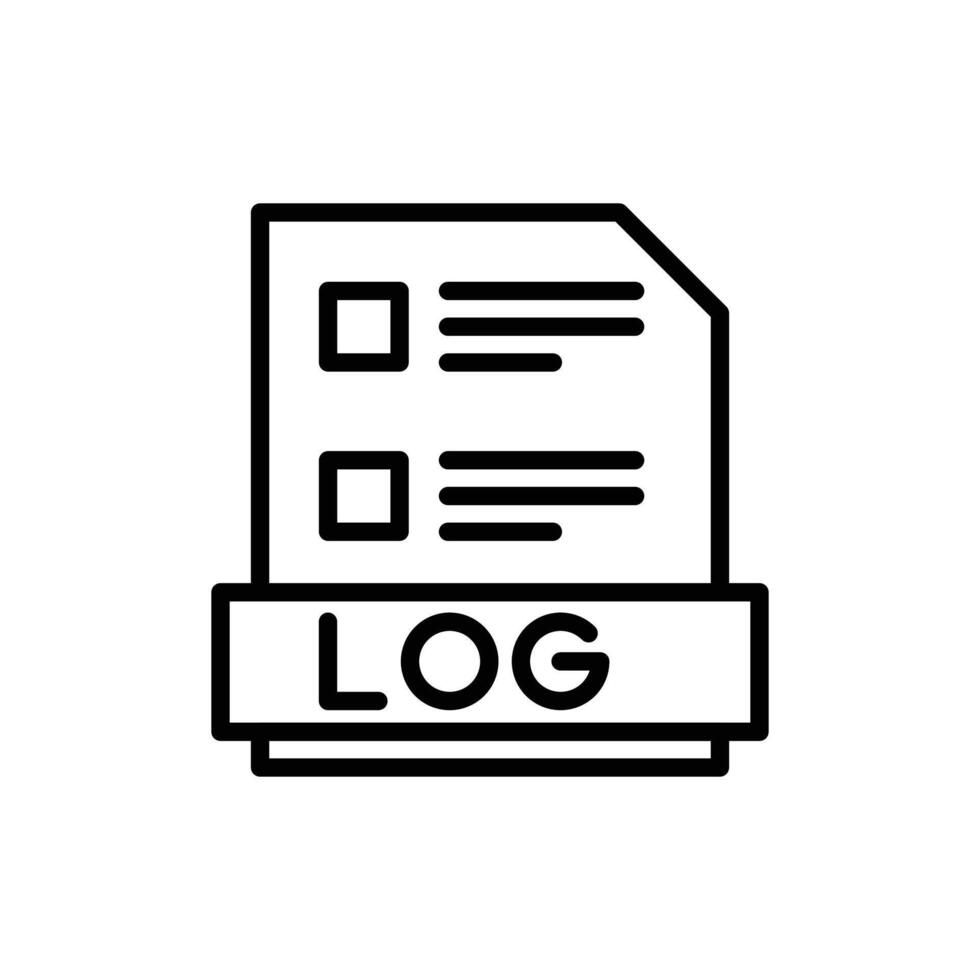 log file icon vector