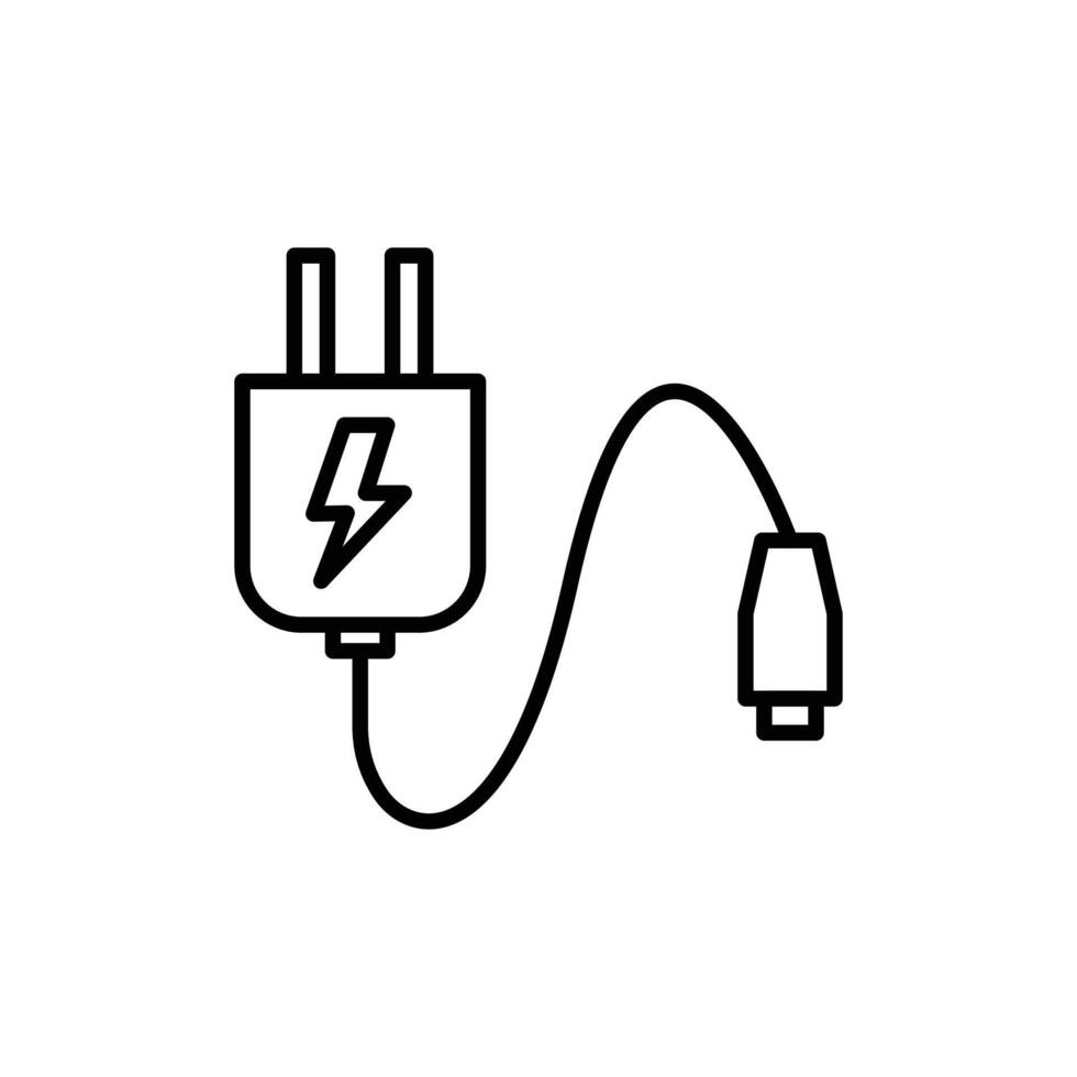 Mobile charger icon vector
