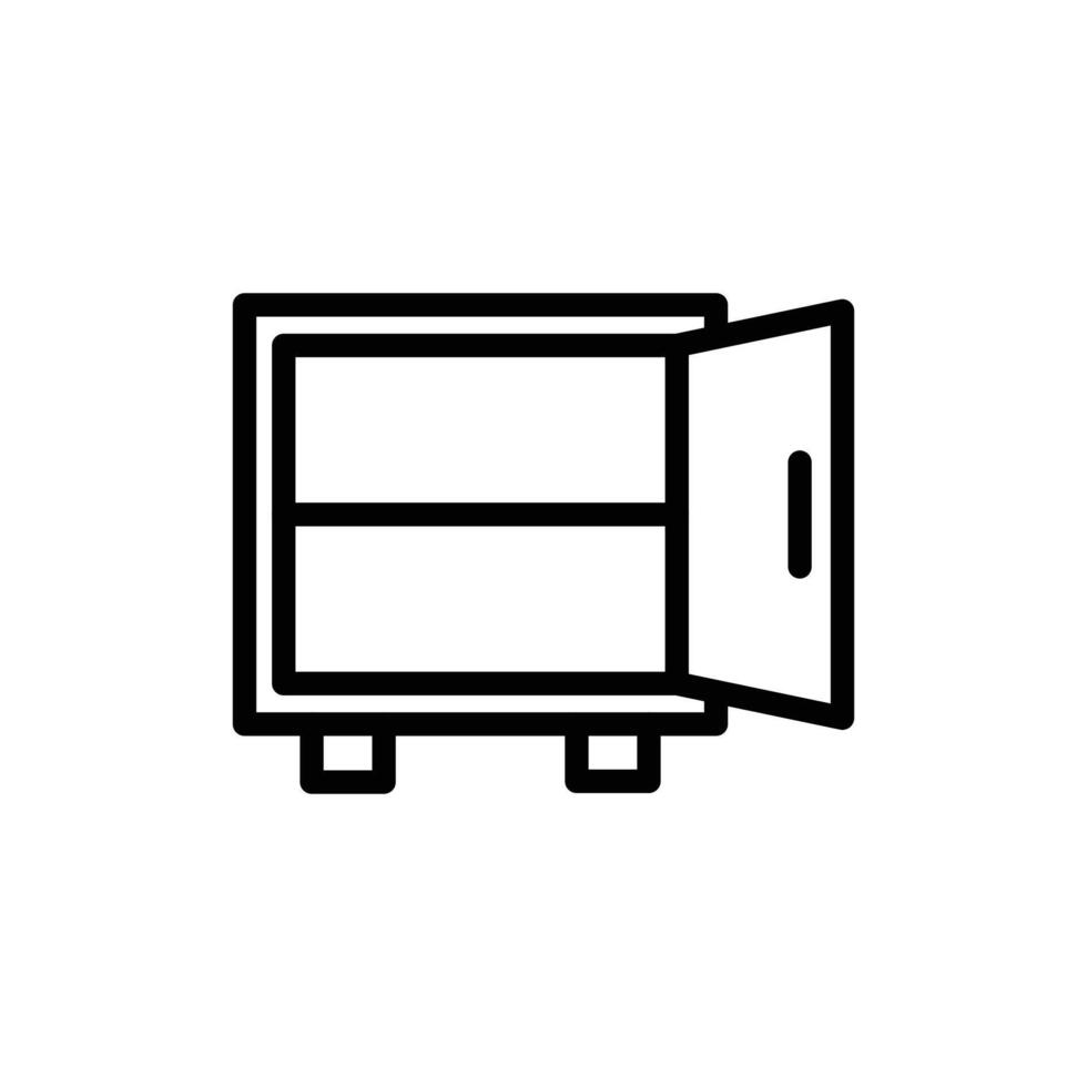 Open safe icon vector