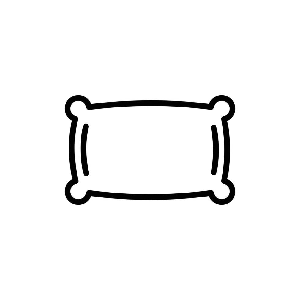 Pillow icon logo sign set outline vector