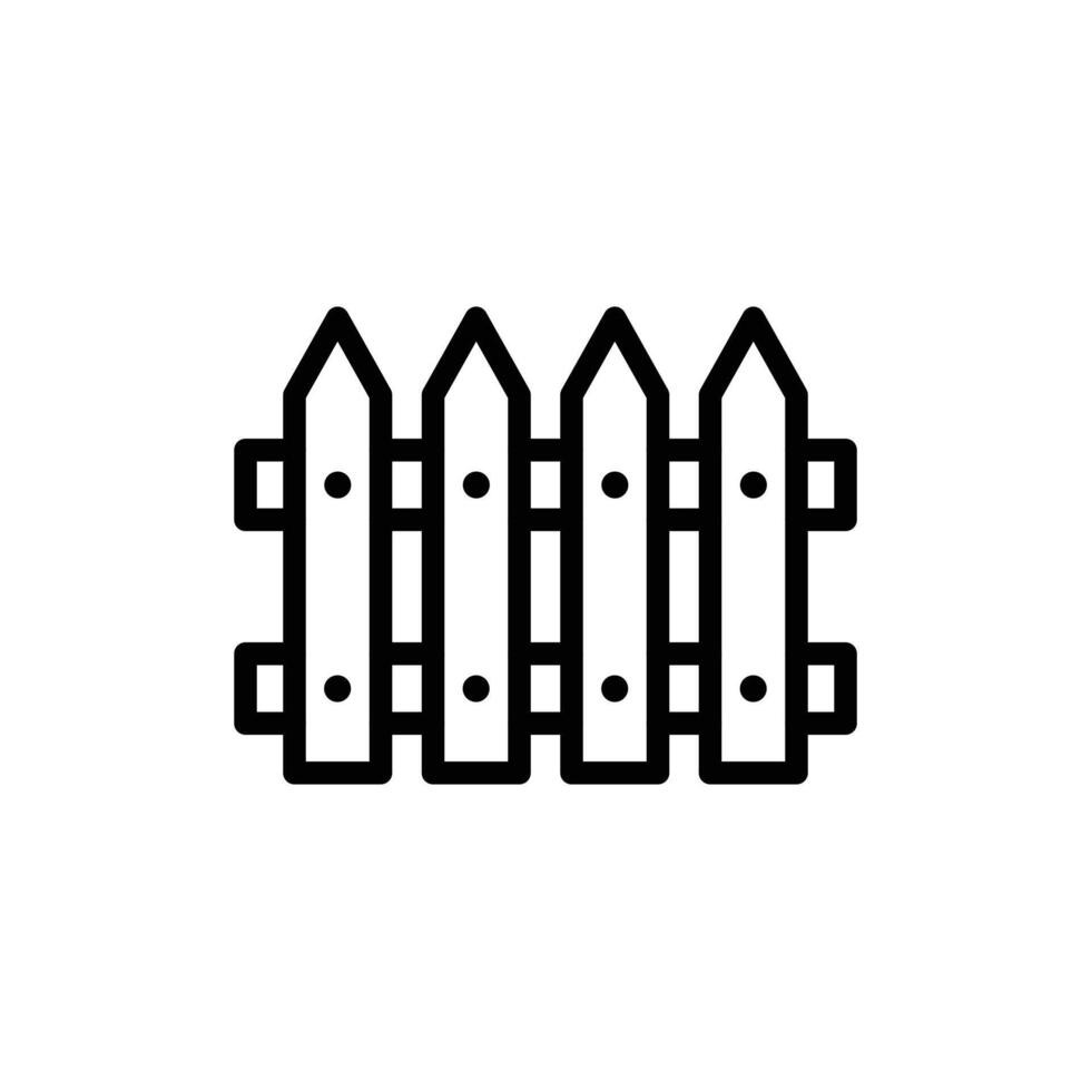 Plank fence icon vector