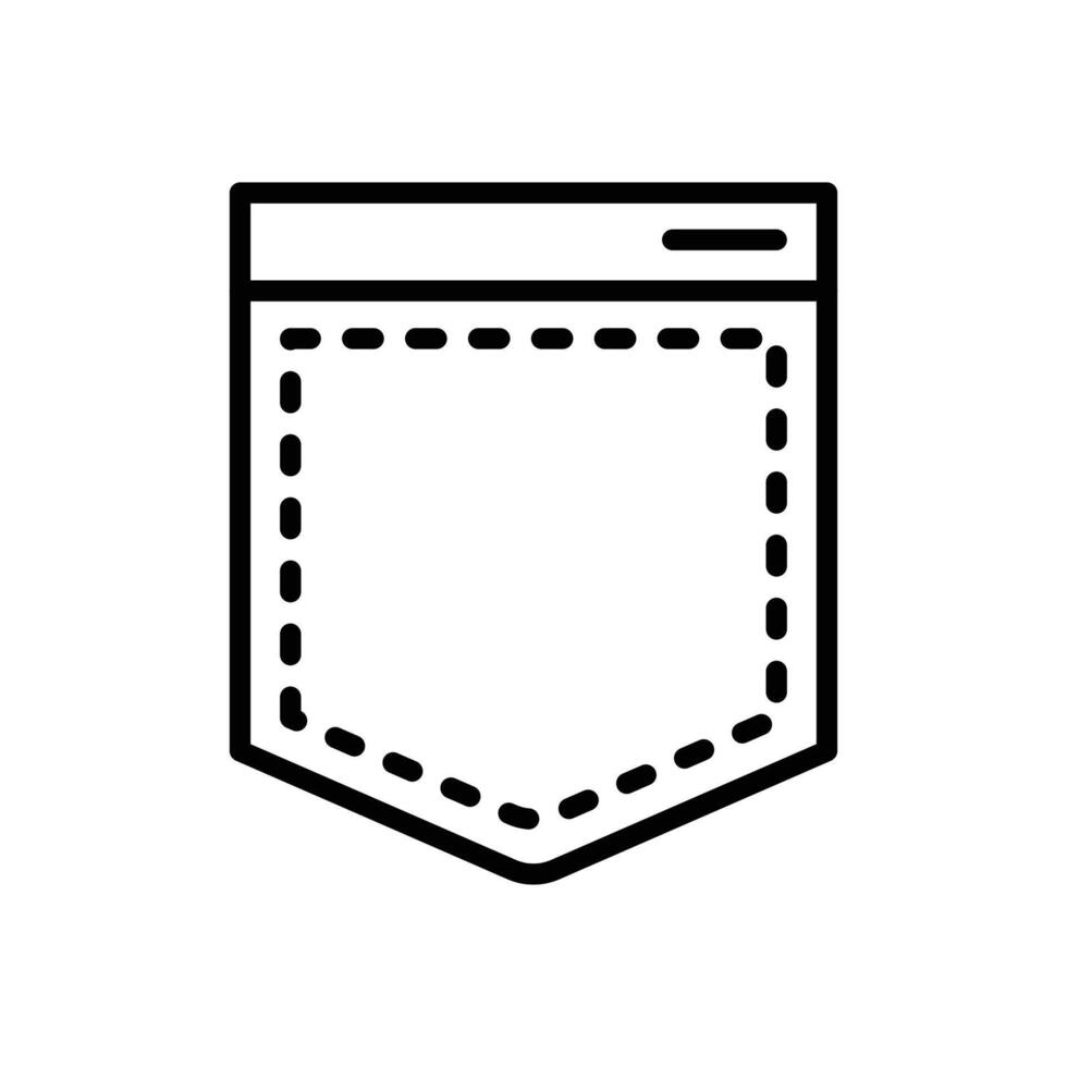 Pocket icon logo sign set outline vector
