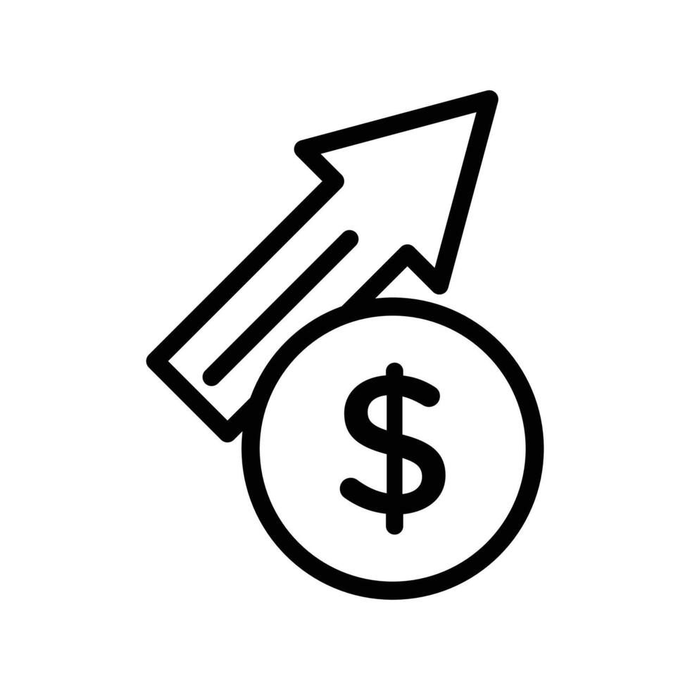 profit growth icon vector