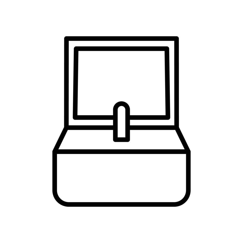 Ring box icon vector