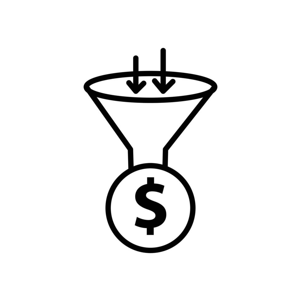Sales funnel icon vector