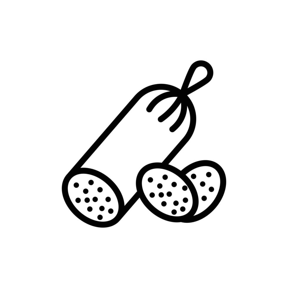 Sausage salami icon vector
