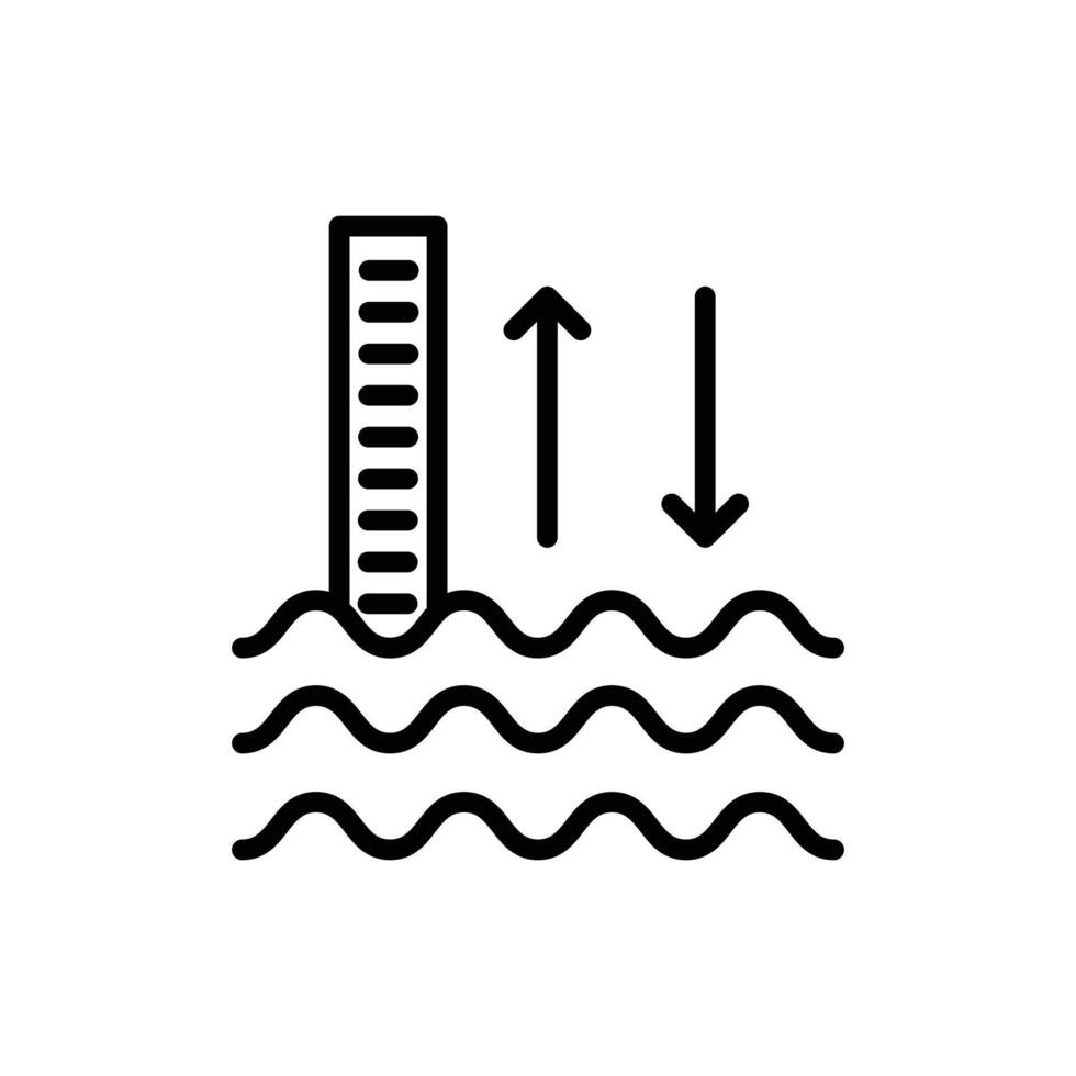 sea level icon vector