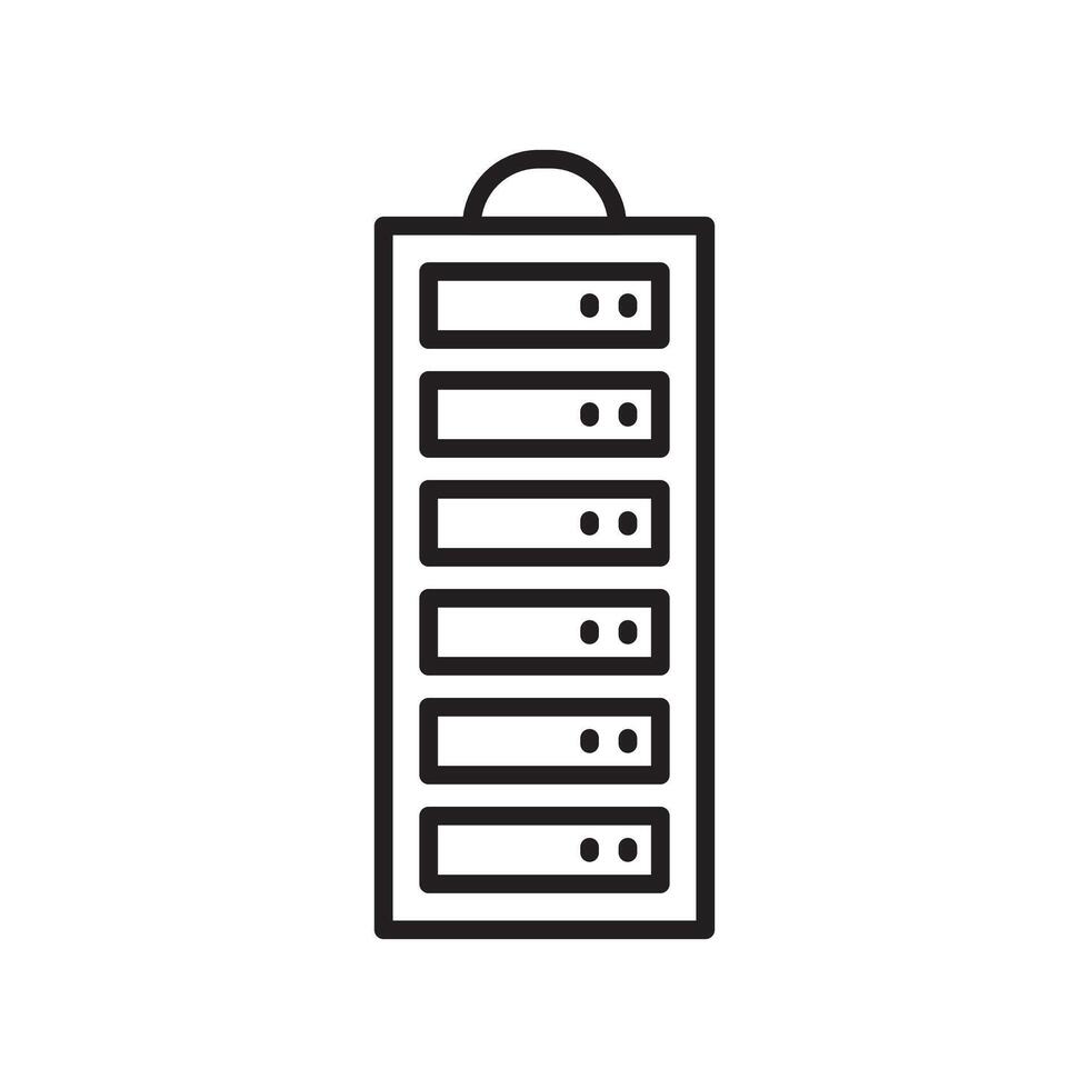 Server rack icon vector
