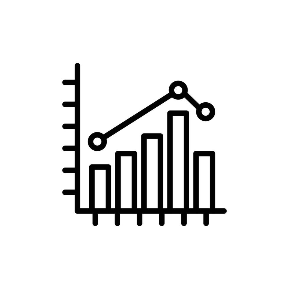 Statistics icon logo sign set outline vector