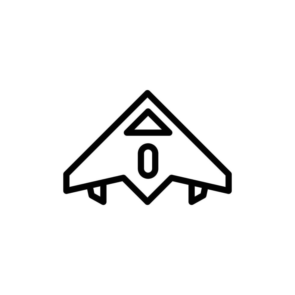 Stealth plane icon logo sign set outline vector
