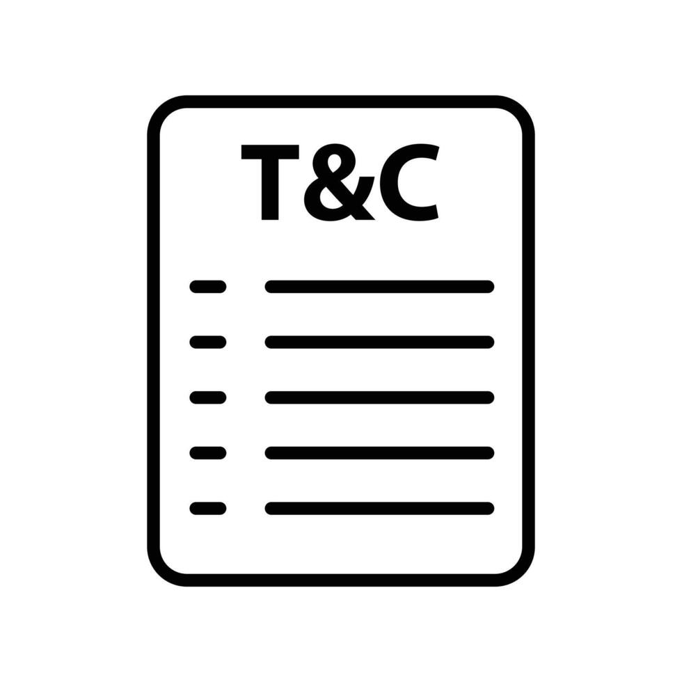 Terms and Conditions Icon logo sign set outline vector